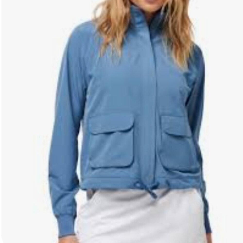 TravisMathew Lightweight Post Match Blue Jacket Size XS